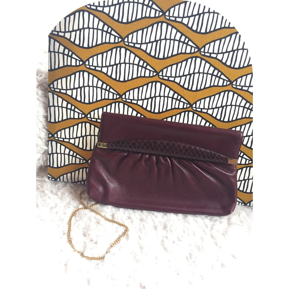 Maroon clutch